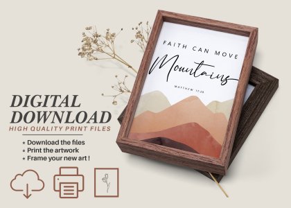Faith Can Move Mountains Printable Wall Art