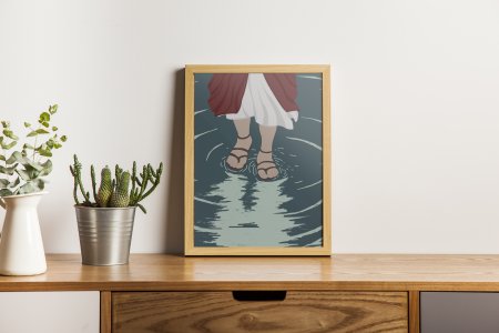 Jesus Digital Art Walking On Water
