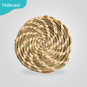 Hand made coaster table mat of sabai grass and date palm leaf thread